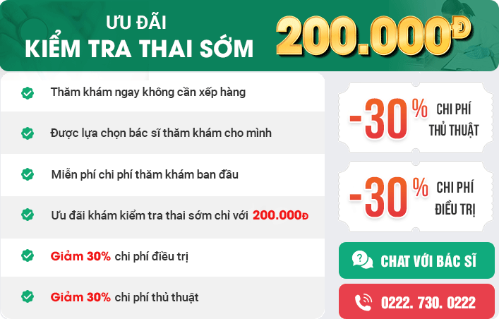Ưu đãi kiểm tra thai sớm