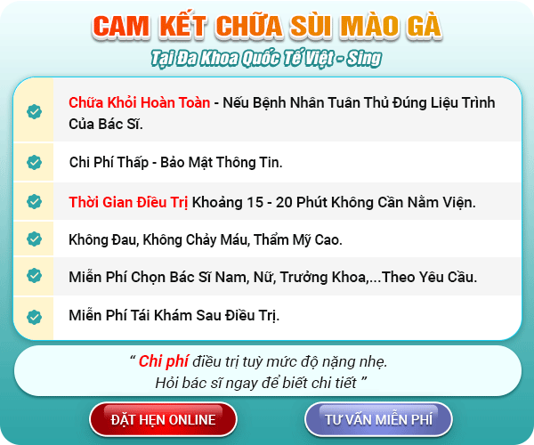cam kết chữa sùi mào gà