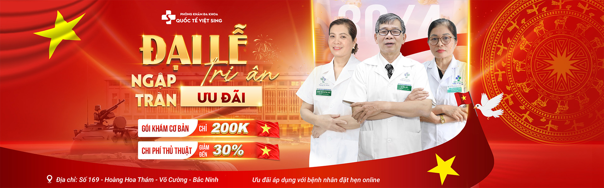 Ưu đãi khám phụ khoa mừng đại lễ 30-4 & 1-5