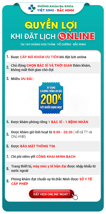 quyền lợi khi đặt lịch khám online