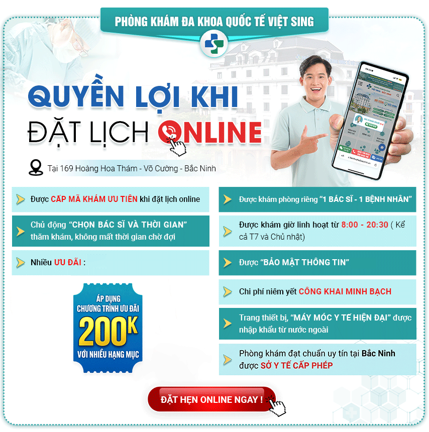 quyền lợi khi đặt lịch khám online
