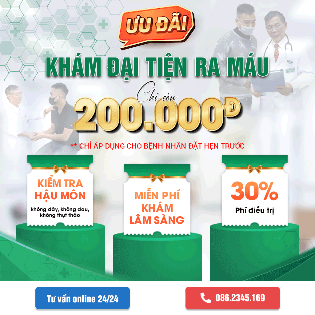 Ưu Đãi Khám đại tiện ra máu 200K