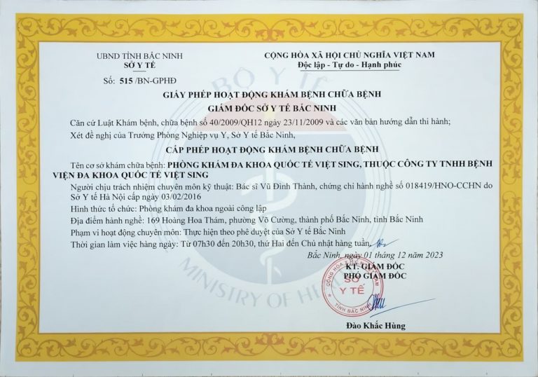 Giấy phép hoạt động