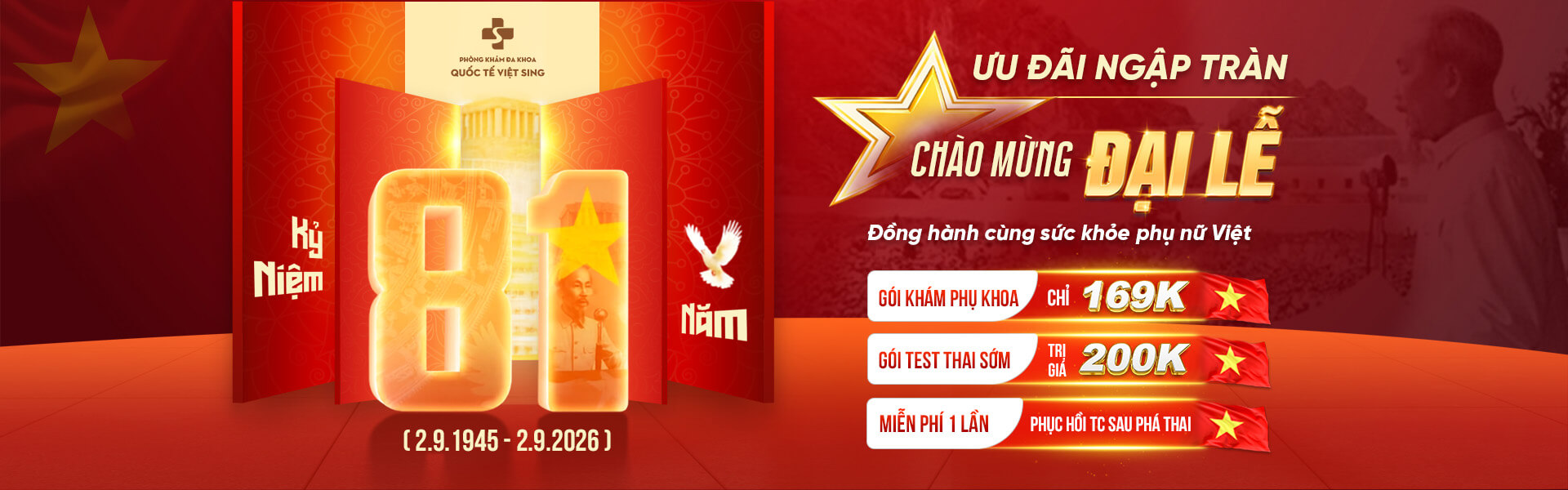 Ưu đãi khám phụ khoa Việt Sing